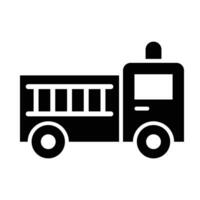 Fire Truck Vector Glyph Icon For Personal And Commercial Use.