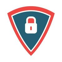 Protection Glyph Two Color Icon For Personal And Commercial Use. vector