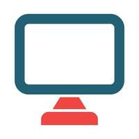 Tv Glyph Two Color Icon For Personal And Commercial Use. vector