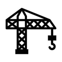Crane Vector Glyph Icon For Personal And Commercial Use.