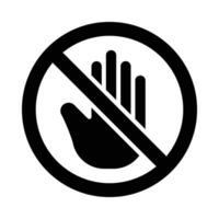 Stop Sign Vector Glyph Icon For Personal And Commercial Use.