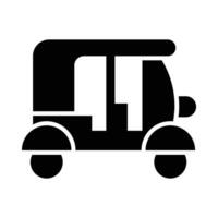 Rickshaw Vector Glyph Icon For Personal And Commercial Use.