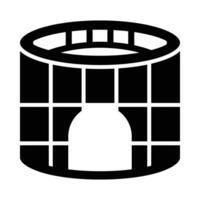 Stadium Vector Glyph Icon For Personal And Commercial Use.