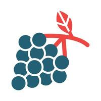 Zinfandel Grapes Glyph Two Color Icon For Personal And Commercial Use. vector