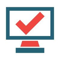 Checkin Glyph Two Color Icon For Personal And Commercial Use. vector