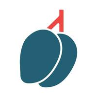 Mango Glyph Two Color Icon For Personal And Commercial Use. vector