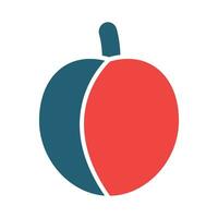 Peach Glyph Two Color Icon For Personal And Commercial Use. vector