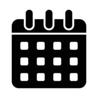 Calendar Vector Glyph Icon For Personal And Commercial Use.