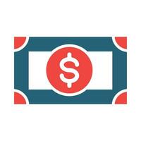 Cash Glyph Two Color Icon For Personal And Commercial Use. vector