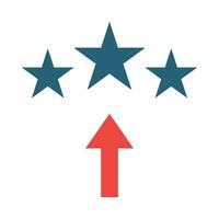 Rating Glyph Two Color Icon For Personal And Commercial Use. vector