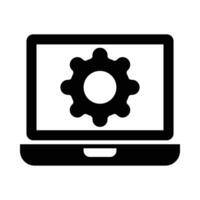 Browser Setting Vector Glyph Icon For Personal And Commercial Use.