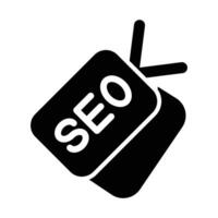 seo etiqueta vector glifo icono para personal y comercial usar.