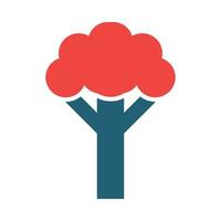 Tree Glyph Two Color Icon For Personal And Commercial Use. vector