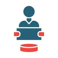 Homeless Glyph Two Color Icon For Personal And Commercial Use. vector