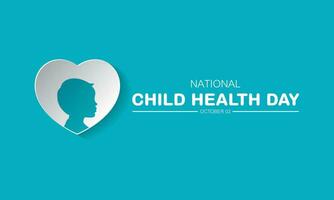 National Child Health Day October 02 Background vector Illustration