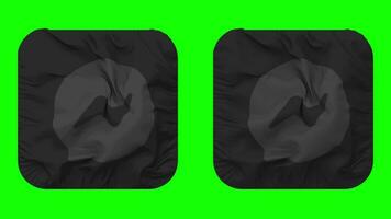 Messenger Flag Icon in Squire Shape Isolated with Plain and Bump Texture, 3D Rendering, Green Screen, Alpha Matte video