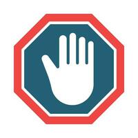 Stop Glyph Two Color Icon For Personal And Commercial Use. vector