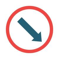 Keep Left Glyph Two Color Icon For Personal And Commercial Use. vector