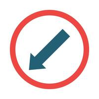 keep Right Glyph Two Color Icon For Personal And Commercial Use. vector