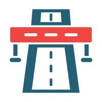 Highway Glyph Two Color Icon For Personal And Commercial Use. vector