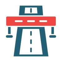 Highway Glyph Two Color Icon For Personal And Commercial Use. vector