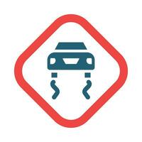 Slippery Glyph Two Color Icon For Personal And Commercial Use. vector