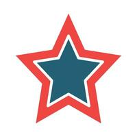 estrella glifo dos color icono para personal y comercial usar. vector