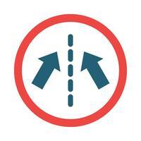 Keep In Line Glyph Two Color Icon For Personal And Commercial Use. vector