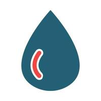 Water Drop Glyph Two Color Icon For Personal And Commercial Use. vector