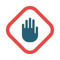 Stop Glyph Two Color Icon For Personal And Commercial Use. vector