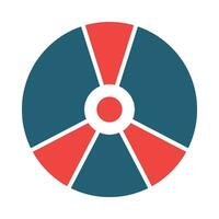 Compact Disk Glyph Two Color Icon For Personal And Commercial Use. vector