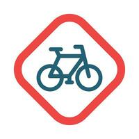 Bicycle Glyph Two Color Icon For Personal And Commercial Use. vector