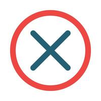 Avoid Glyph Two Color Icon For Personal And Commercial Use. vector