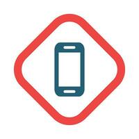 Phone Glyph Two Color Icon For Personal And Commercial Use. vector