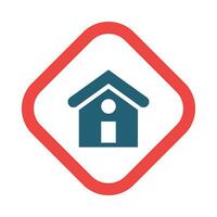 Residence Glyph Two Color Icon For Personal And Commercial Use. vector