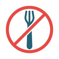 Starvation Glyph Two Color Icon For Personal And Commercial Use. vector