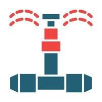 Irrigation System Glyph Two Color Icon For Personal And Commercial Use. vector
