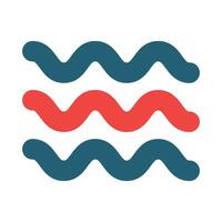 Wave Glyph Two Color Icon For Personal And Commercial Use. vector