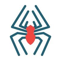 Spider Glyph Two Color Icon For Personal And Commercial Use. vector
