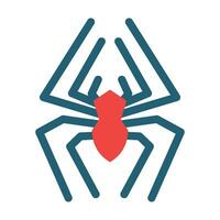 Spider Glyph Two Color Icon For Personal And Commercial Use. vector
