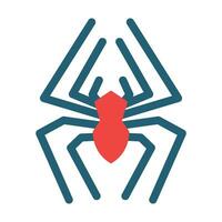 araña glifo dos color icono para personal y comercial usar. vector