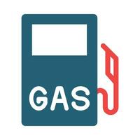 Gas Station Glyph Two Color Icon For Personal And Commercial Use. vector