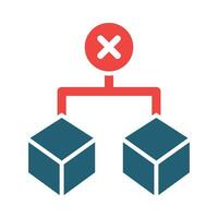 Embargo Glyph Two Color Icon For Personal And Commercial Use. vector