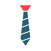 Corbata glifo dos color icono para personal y comercial usar. vector