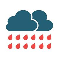 Heavy Rain Glyph Two Color Icon For Personal And Commercial Use. vector