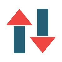 Sort Glyph Two Color Icon For Personal And Commercial Use. vector