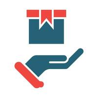 Parcel Glyph Two Color Icon For Personal And Commercial Use. vector