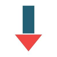 Down Arrow Glyph Two Color Icon For Personal And Commercial Use. vector