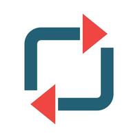 Repeat Glyph Two Color Icon For Personal And Commercial Use. vector