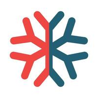 Snow Flake Glyph Two Color Icon For Personal And Commercial Use. vector